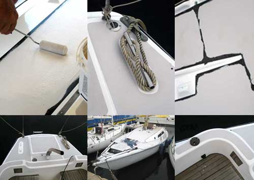 Applicazione-di-Deco-deck-su-imbarcazione-in-vetroresina
