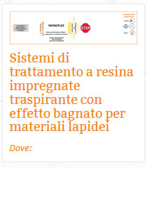 05 resine Sistemi di trattamento a resina impregnate traspirante con effetto bagnato per materiali lapidei