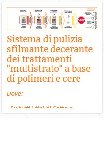 10 Sistema di pulizia sfilmante decerante dei trattamenti multistrato a base di polimeri e cere