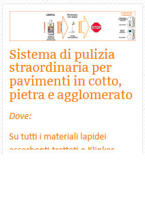 12 Sistema di pulizia straordinaria per pavimenti in cotto, pietra e agglomerato